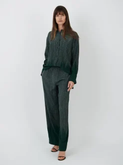 Pyjama Shirt in Green Chain
